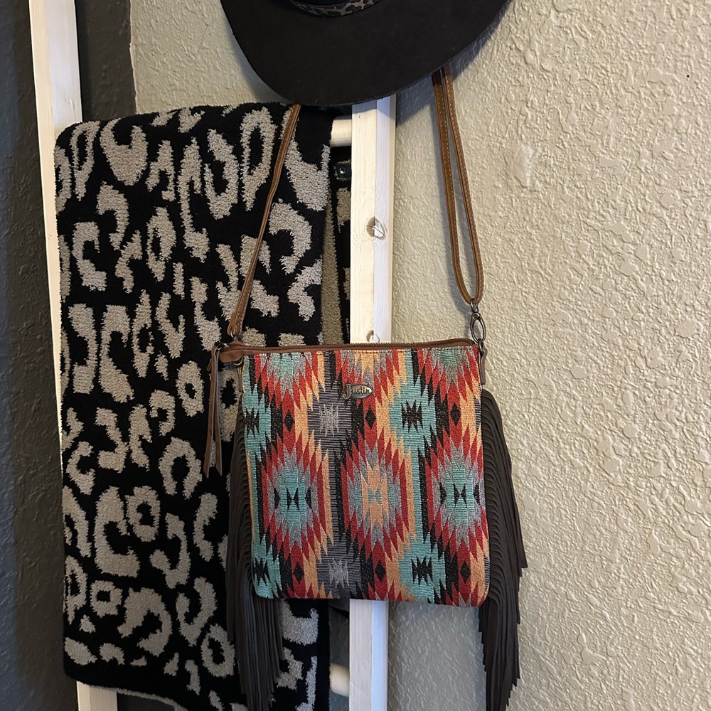 Justin Boots Multicolor Fringe Crossbody Bag